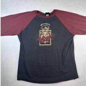 Prairie Mountain Oregon Multnomah Falls IPA Raglan Shirt Mens XL Beer USA